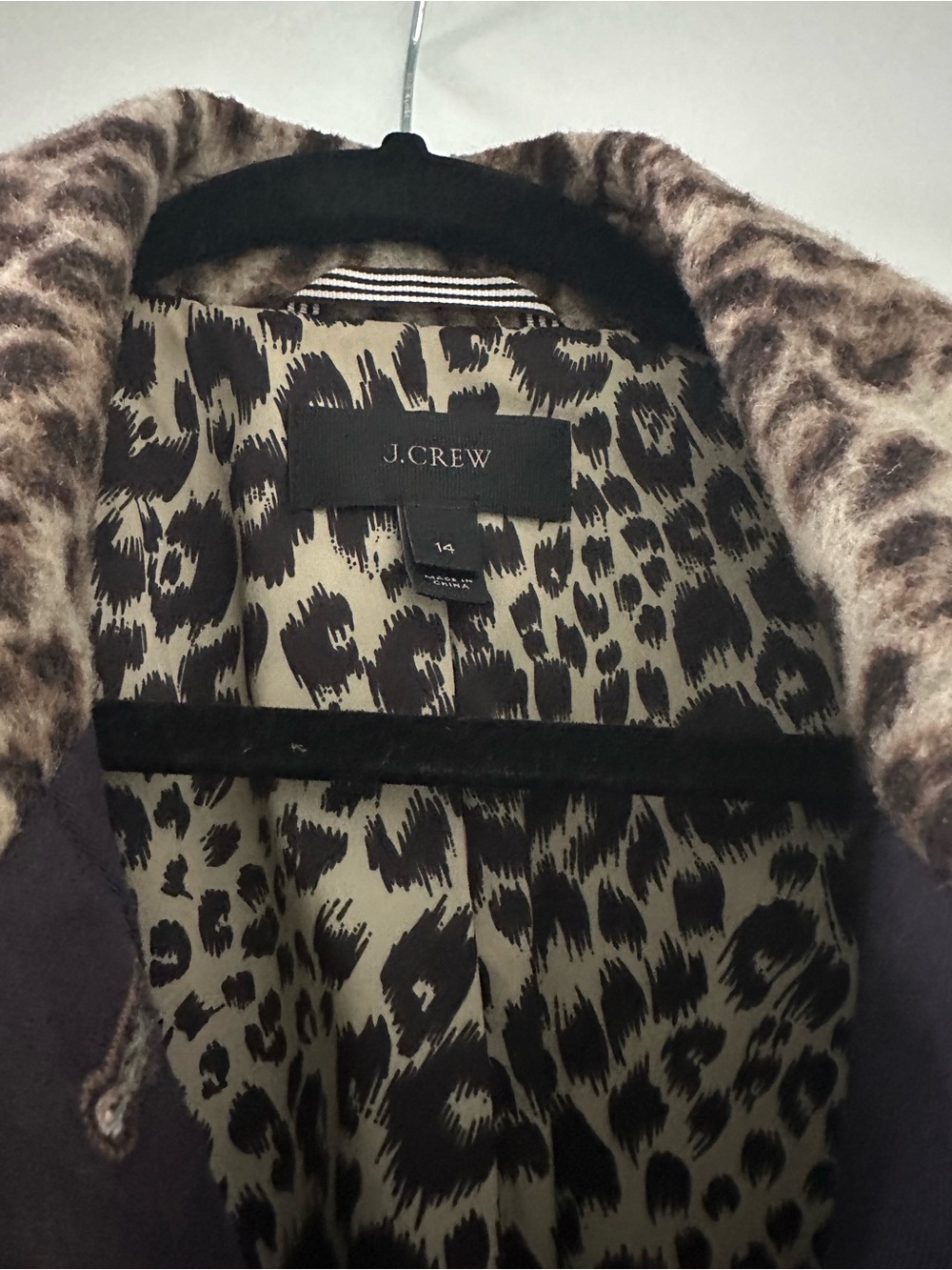 J. Crew Leopard-Print Faux Fur Coat in Brown - Picture 4 of 4